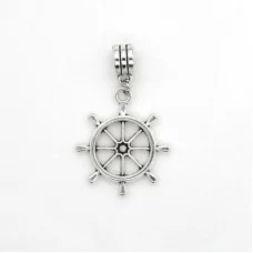 Metal bead charm "Steering wheel"
