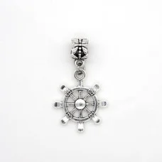 Metal bead charm "Wheel wheel LOVE"