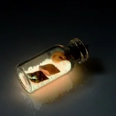 Pendant, pendant glowing in the dark "Glass bottle
