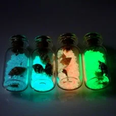 Pendant, pendant glowing in the dark "Glass bottle" packing: 12pcs.