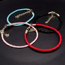 Basis for bracelet charm eco leather with clasp