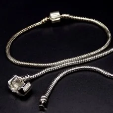 Base for charm bracelet with round lock
